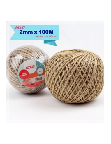 ROLLO DE CAÑAMO NATURAL 100M