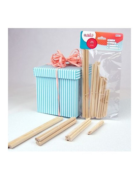 PACK PALOS 20CM+16CM+12CM+8CM 18PCS