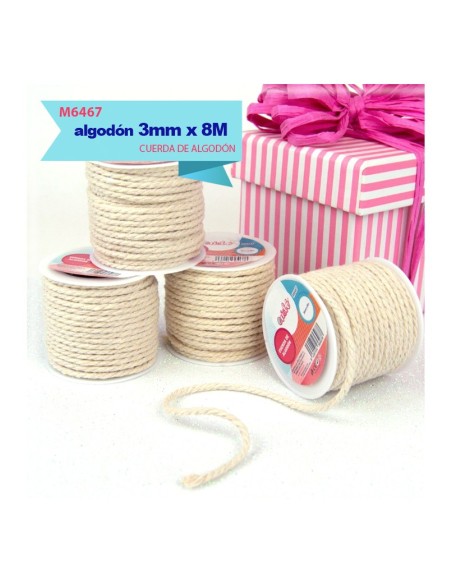 CUERDA DE ALGODON 3MMX8M