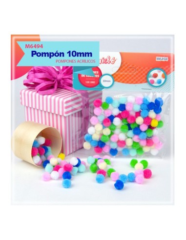 POMPONES DE COLORES 20MM 40 UD