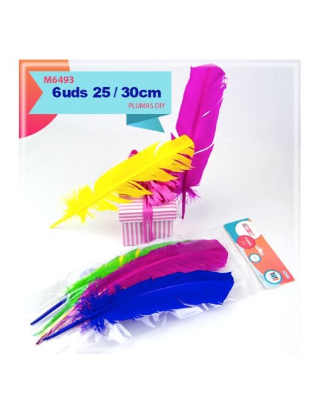 PLUMAS 25/30CM 6PCS