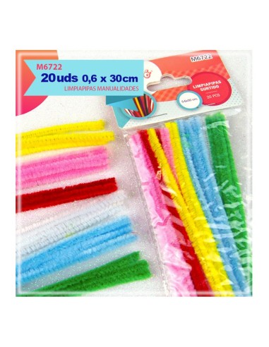 LIMPIAPIPAS SURTIDO 0.6 X 30CM 20PCS