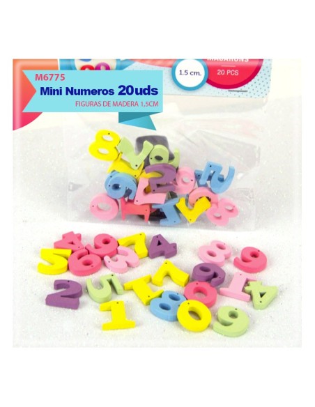NUMEROS COLORES MACARONS 1.5CM 20PCS