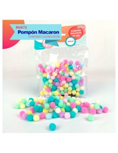 POMPONES MACARON 10MM 90UDS