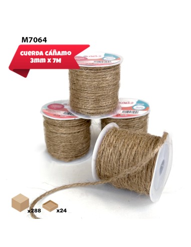 CUERDA DE CAÑAMO 3MM X 7M