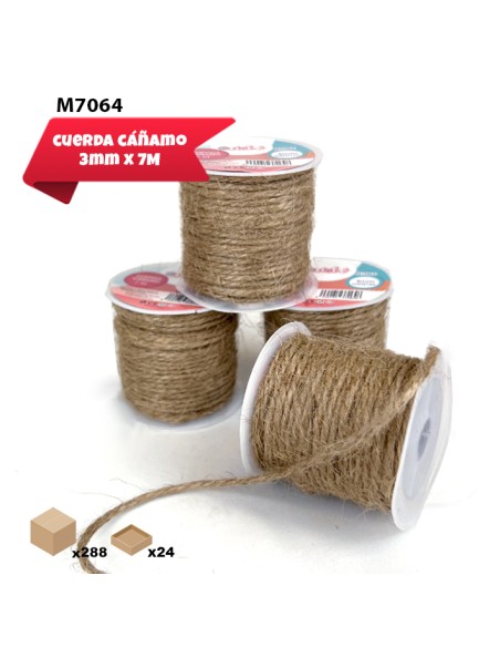 CUERDA DE CAÑAMO 3MM X 7M