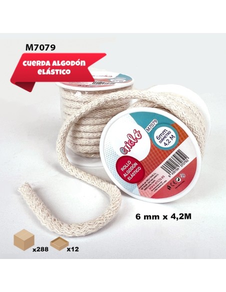 ROLLO ALGODÓN ELASTICO 6MM X 4.2M