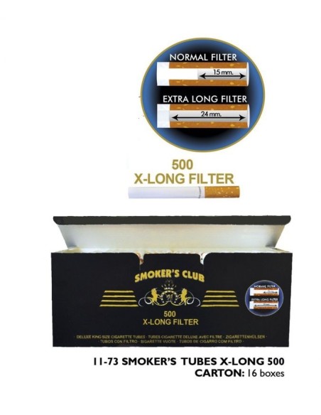 CIGARRILLOS 500UND XLONG SMOKER´S  FILTER