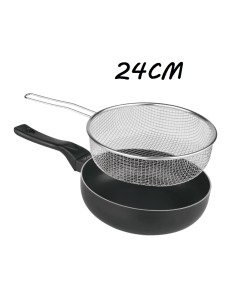 SARTEN 24CM FREIDORA CON CESTILLO LUXE