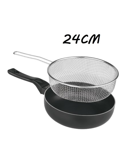 SARTEN 24CM FREIDORA CON CESTILLO LUXE