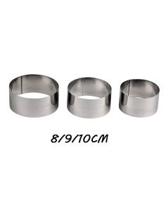 MOLDE AROS 8/9/10CM Altura 4.5CM INOX