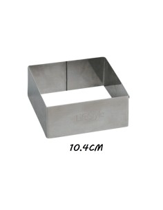 MOLDE 10.4CM ALTURA 4.5CM CUADRADO INOX