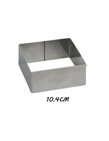 MOLDE 10.4CM ALTURA 4.5CM CUADRADO INOX