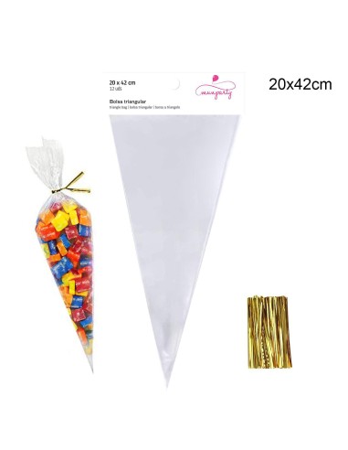 BOLSA TRIANGULAR 20X42CM 12UDS.