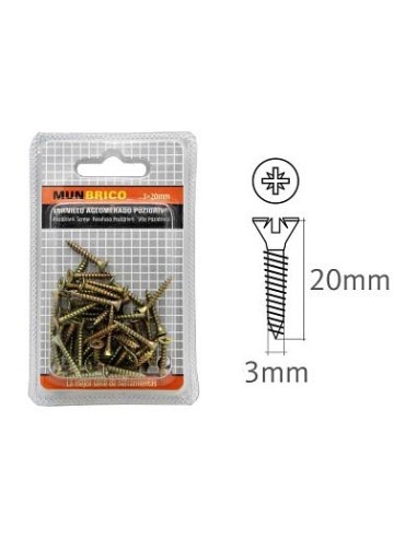TORNILLO 3X20MM AGLOMERADOS