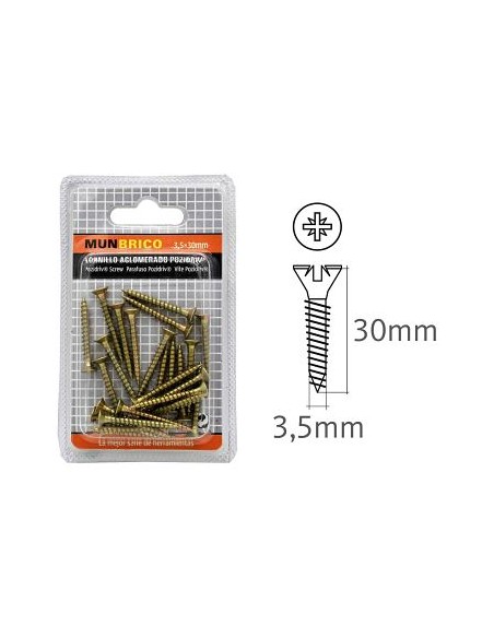 TORNILLO 3.5X30MM AGLOMERADOS
