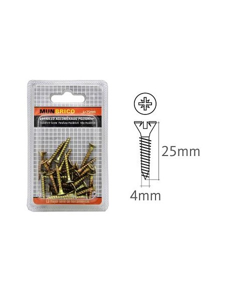 TORNILLO 4X25MM AGLOMERADOS
