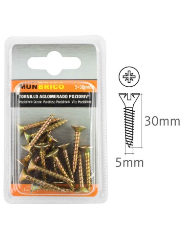 TORNILLO AGLOMERADOS 5X30MM