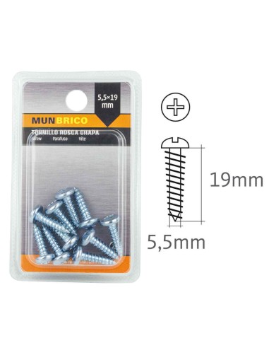 TORNILLO ROSCA CHAPA 5,5X19