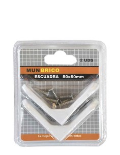 ESCUADRA 2UND 50X50MM BLANCA
