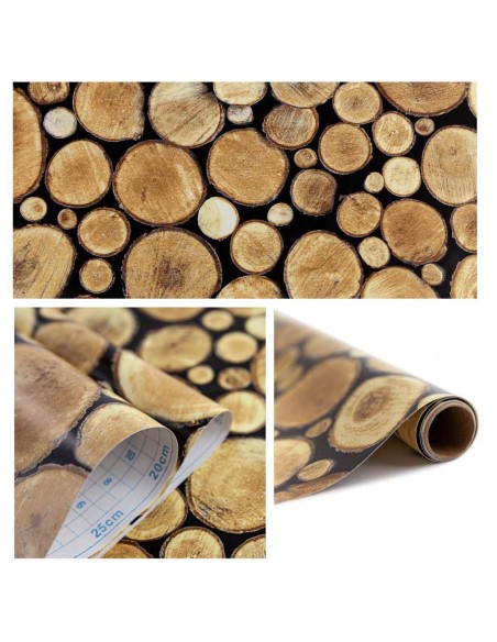 ROLLO DECORACIÓN 45X200CM MADERA