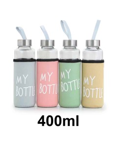 BOTELLA 0.4L AGUA C/FUNDA