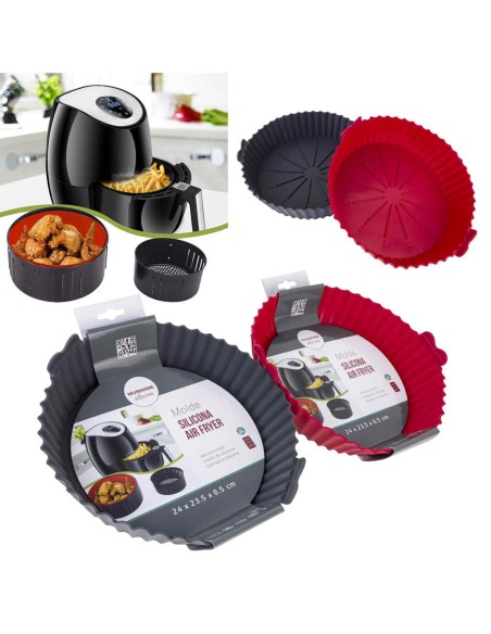 MOLDES SILICONA AIR FRYER 24X23.5X6.5CM