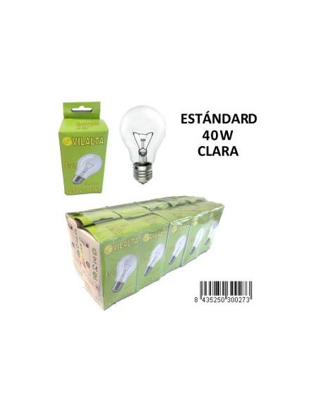BOMBILLA 40W E27 250V HALOGENA CLARA