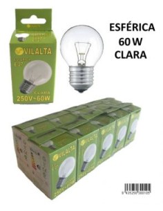 BOMBILLA 60W E27 250V HALOGENA CLARA