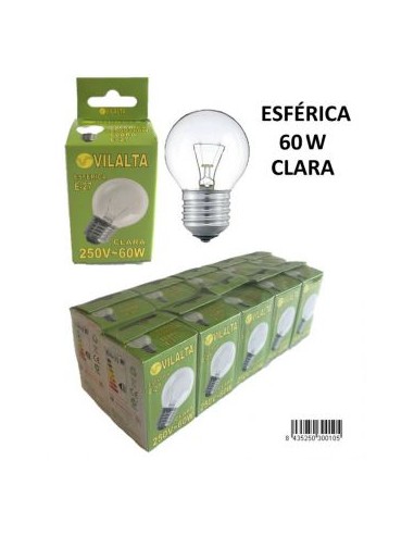 BOMBILLA 60W E27 250V HALOGENA CLARA