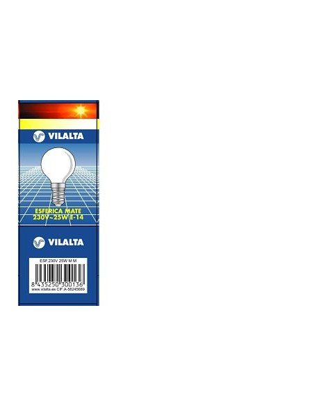 BOMBILLA 25W E14 230V HALOGENA MATE