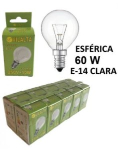 BOMBILLA 60W E14 230V HALOGENA ESFERICA