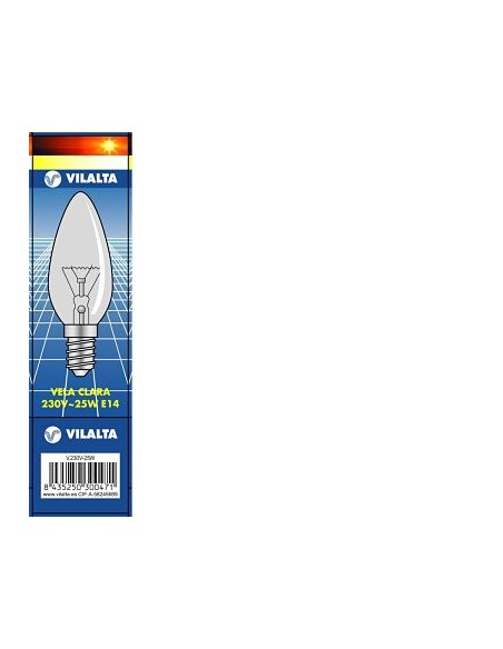 BOMBILLA 25W E14 230V HALOGENA VELA