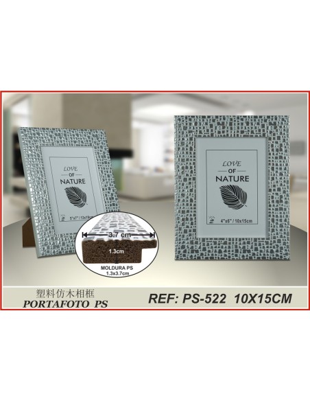PORTAFOTO PLASTICO PS-522 10X15CM(12/36)