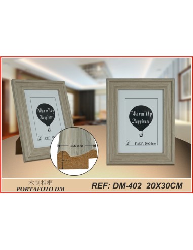 PORTAFOTO MADERA DM-402 20X30CM (12/24)