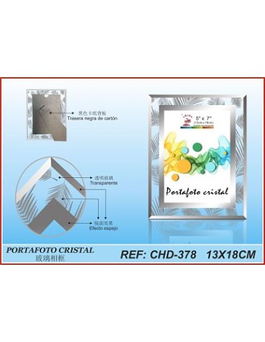 PORTAFOTO CRISTAL CHD-378 13X18CM(18/36)
