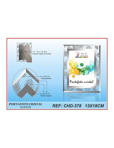 PORTAFOTO CRISTAL CHD-378 13X18CM(18/36)