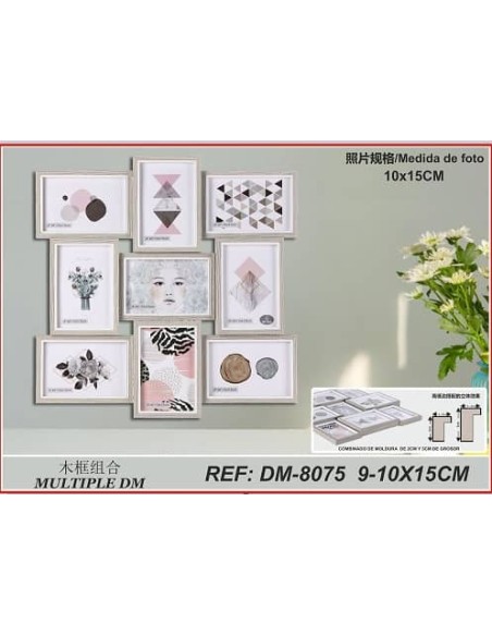 PORTAFOTO MULTIPLE DM-8075 9-10X15CM (6)