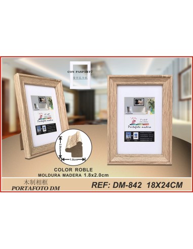 PORTAFOTO MADERA DM-842 18X24CM(12/24)