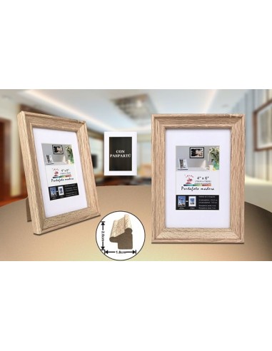 PORTAFOTO MADERA DM-842 13X18CM(12/36)