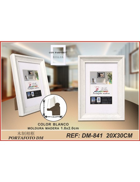 PORTAFOTO MADERA DM-841 20X30CM(12/24)