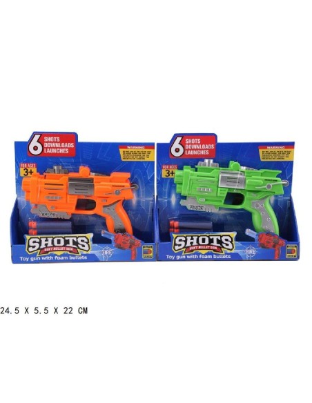 BL.PISTOLA LANZADARDOS CAJA SHOTS