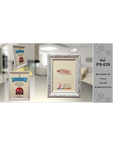 PORTAFOTO BLA/PLAT 20X25CM