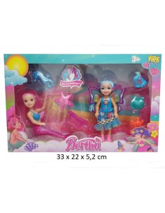 MUÑECA CAJA SIRENA HADA 33X21X5.2CM