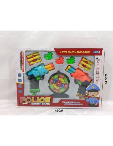 CAJA PISTOLAS LANZADARDOS 2 UDS. POLICIA