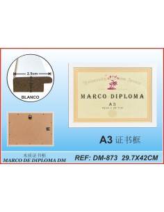 MARCO DIPLOMA A3 BLANCO