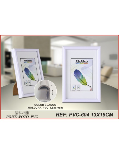 MARCO FOTO PVC PS-604 BLANCO 13X18CM