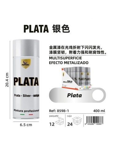 SPRAY 400ML PLATA