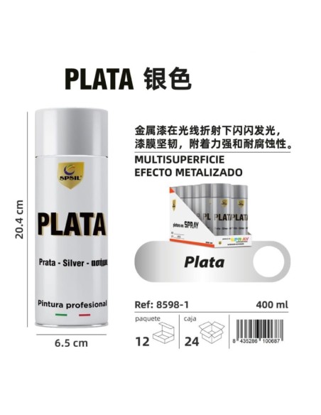 SPRAY 400ML PLATA