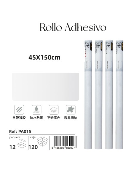 ROLLO ADHESIVO 45X150CM TARNSPARENTE
